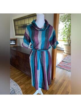 Vintage 70s Sprouts by Vicki Vaughn Midi Dress